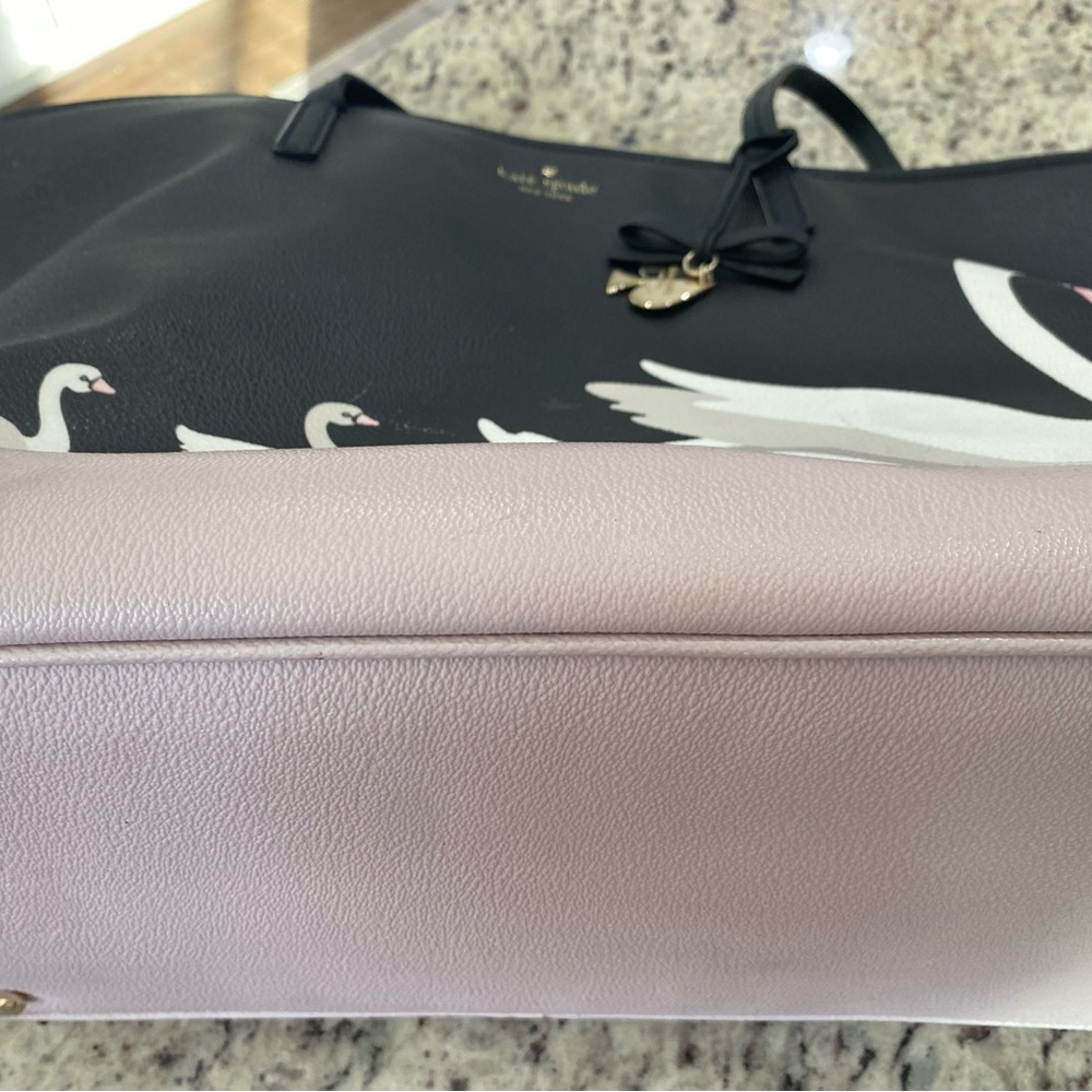 Kate Spade Black and Pink Swan Tote Bag - Picture 10 of 15